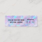 Carte De Visite Mini arrière - plan d'inspiration violette opale (Dos)