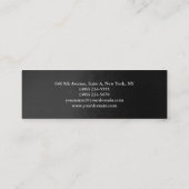 Carte De Visite Mini Arrière - plan gris moderne simple professionnel m (Dos)