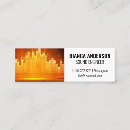 Carte De Visite Mini Arrière - plan léger de l'égaliseur (Devant)