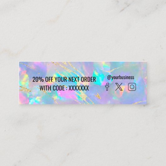 Carte De Visite Mini arrière - plan opal gemstone (Dos)