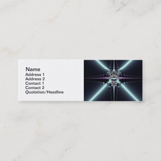 Carte De Visite Mini Art abstrait Blue Star (Devant)