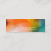 Carte De Visite Mini Art Abstrait professionnel luxe Linen Premium (Dos)