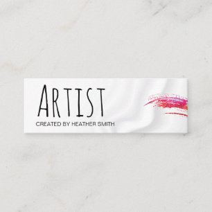 Carte De Visite Mini Artiste / Aquarelle brossée   Draperie soie