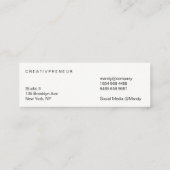 Carte De Visite Mini Artiste / Aquarelle (Cuir Faux) (Dos)