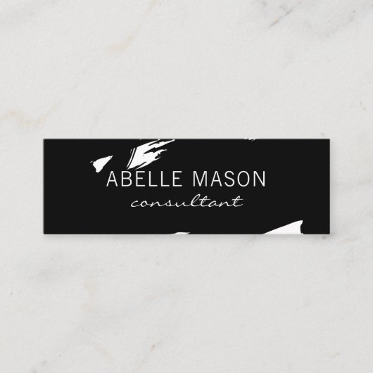 Carte De Visite Mini Artiste brossé (noir) (Devant)