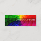 Carte De Visite Mini Artiste - Couleurs arc-en-ciel radiales (Dos)