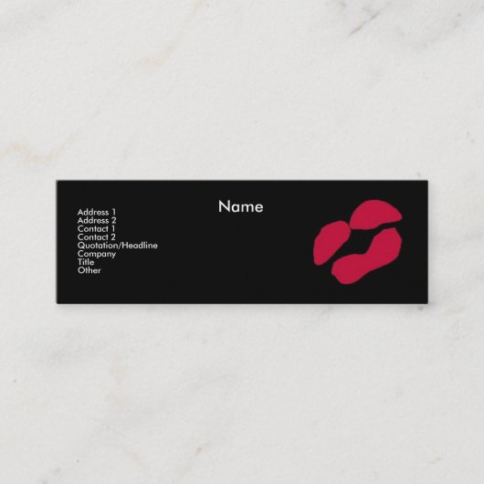 Carte De Visite Mini "Artiste de maquillage " (Devant)