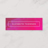 Carte De Visite Mini Artiste de maquillage Abstrait rose élégant (Devant)