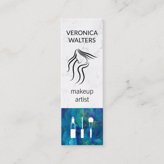 Carte De Visite Mini Artiste de maquillage | Beauté des femmes | Outils (Devant)