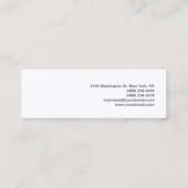 Carte De Visite Mini Artiste de maquillage blanc gris moderne minimalis (Dos)