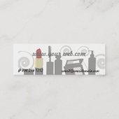 Carte De Visite Mini Artiste de maquillage Cosmetologue féminine de l'è (Dos)