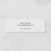 Carte De Visite Mini Artiste de maquillage d'or Abstrait rétro moderne  (Dos)