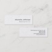 Carte De Visite Mini Artiste de maquillage gris mince (Devant / Derrière)