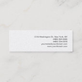 Carte De Visite Mini Artiste de maquillage gris mince (Dos)