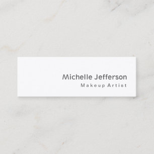 Carte De Visite Mini Artiste de maquillage gris moderne tendance