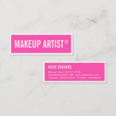 Carte De Visite Mini Artiste de maquillage moderne des enseignes de rue (Devant / Derrière)