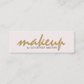 Carte De Visite Mini Artiste de maquillage professionnel simple et élég (Devant)