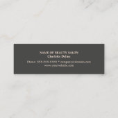 Carte De Visite Mini Artiste de maquillage Rose moderne simple et gris (Dos)