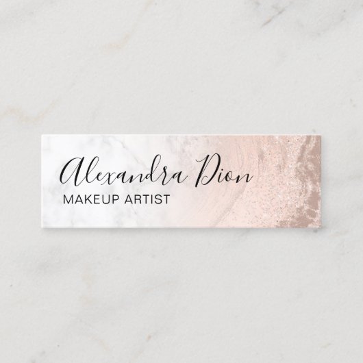 Carte De Visite Mini Artiste maquillage en marbre de parties scintillan (Devant)