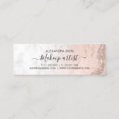 Carte De Visite Mini Artiste maquillage en marbre de parties scintillan (Dos)