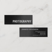 Carte De Visite Mini Artiste photographique en gris mince (Devant / Derrière)