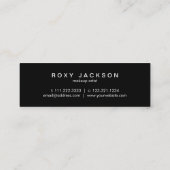 Carte De Visite Mini Artiste rose moderne de maquillage d'aquarelle en (Dos)