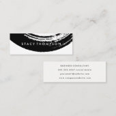 Carte De Visite Mini Artistique brossé noir (Devant / Derrière)