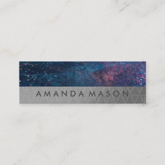 Carte De Visite Mini Artistique | Motif de triangle Lux à la mode (Devant)