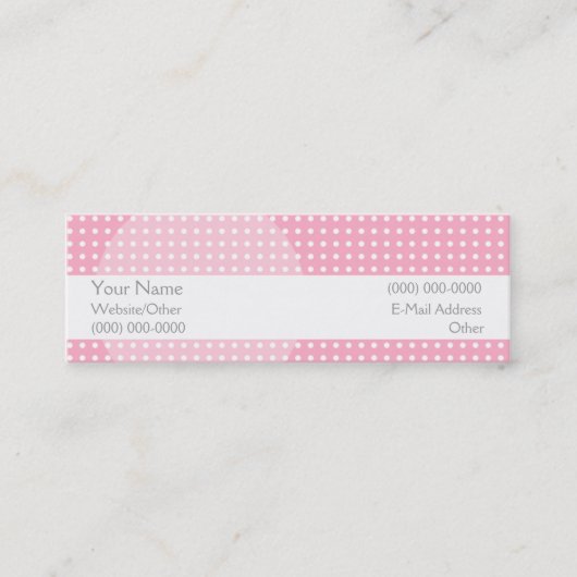 Carte De Visite Mini Assez dans le rose (Devant)