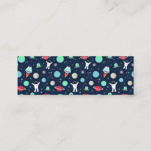 Carte De Visite Mini Astronautes Planètes Fusées et Aliens