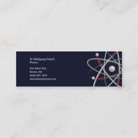 Carte De Visite Mini Atome - scientifique (Devant)