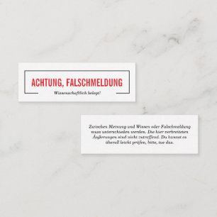 Carte De Visite Mini Attention fausse information