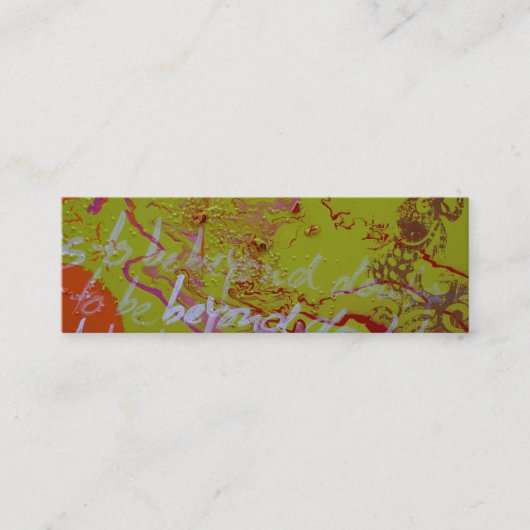 Carte De Visite Mini "Au delà du doute " (Devant)