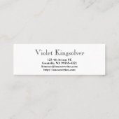 Carte De Visite Mini Auteur (Dos)