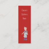 Carte De Visite Mini Auteur de l'écriture Image professionnelle Rouge (Devant)