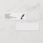 Carte De Visite Mini Auteur d'encre de plume (Devant / Derrière)