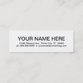 Carte De Visite Mini AUTEUR rétro (Dos)