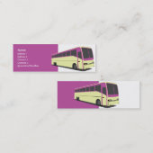 Carte De Visite Mini Autobus pourpre - maigre (Devant / Derrière)