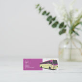 Carte De Visite Mini Autobus pourpre - maigre (Debout devant)
