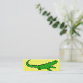 Carte De Visite Mini Aux signets d'alligator de bande dessinée (Debout devant)