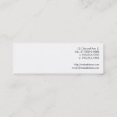 Carte De Visite Mini Avaler (Style Letterpress) (Dos)