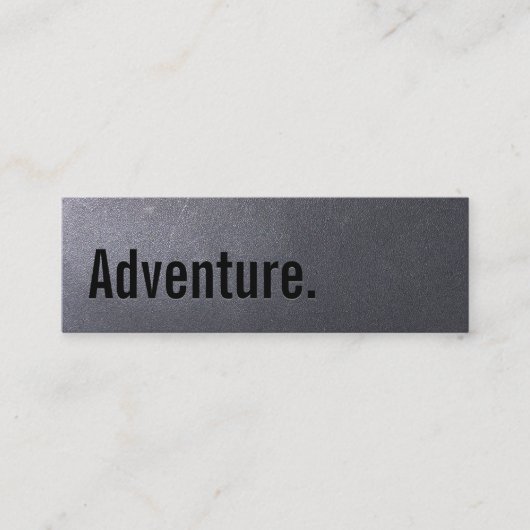 Carte De Visite Mini Aventure minimaliste en typographie noire (Devant)