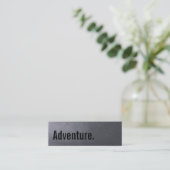 Carte De Visite Mini Aventure minimaliste en typographie noire (Debout devant)