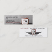 Carte De Visite Mini Aviation de CB maigre (Devant / Derrière)