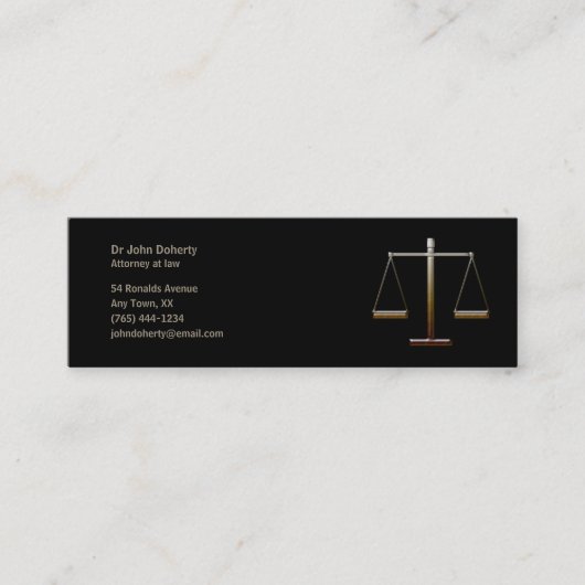 CARTE DE VISITE MINI AVOCAT (Devant)
