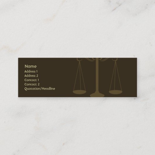 Carte De Visite Mini Avocat - maigre (Devant)