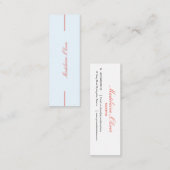 Carte De Visite Mini Avocat moderne élégant professionnel bleu (Devant / Derrière)