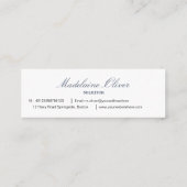 Carte De Visite Mini Avocat moderne élégant Professionnel Bleu jaune (Dos)