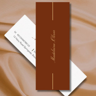 Carte De Visite Mini Avocat moderne élégant Professionnel Brown