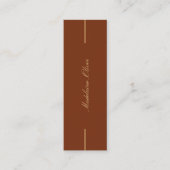 Carte De Visite Mini Avocat moderne élégant Professionnel Brown (Devant)